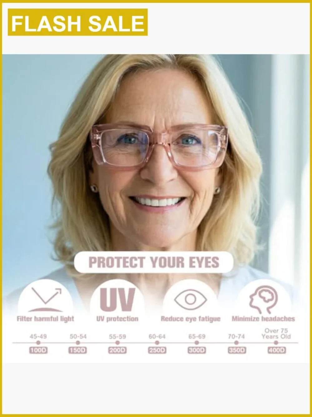 Oversized Blue Light Blocking Reading Glasses with Spring Hinge